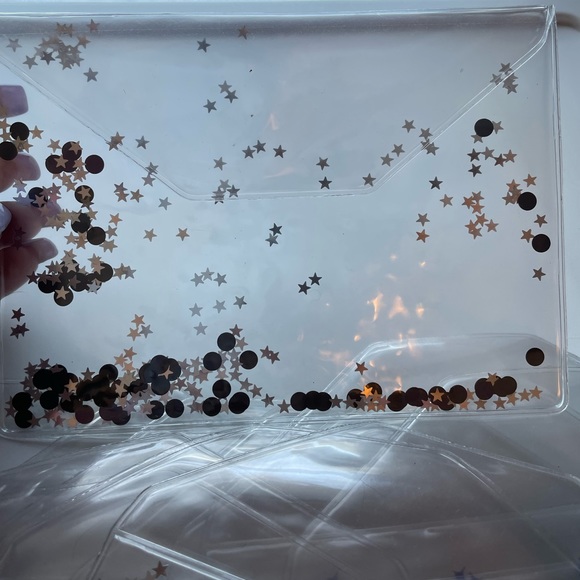 Confetti Filled Vinyl Envelopes - Set of 12 - Glitter stars and circles - Picture 4 of 5